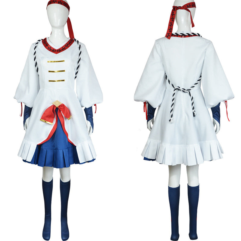 Game The Legend of Zelda Purah Cosplay Costume Cute White Dress for Women