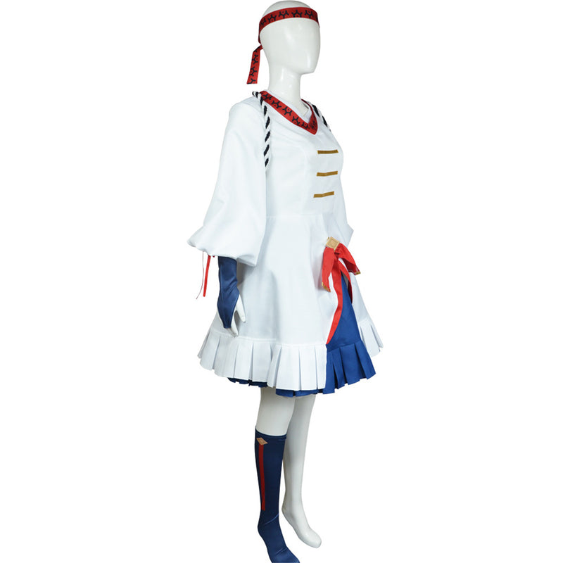 Game The Legend of Zelda Purah Cosplay Costume Cute White Dress for Women