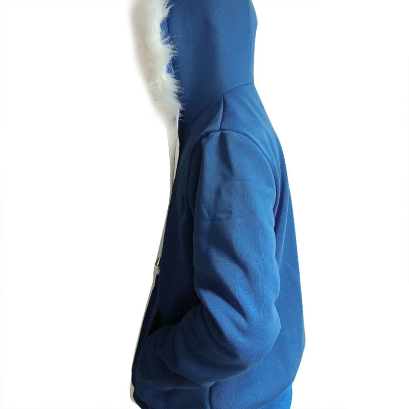 Undertale Sans Cosplay Costume Blue Hoodies & Skull Mask