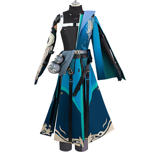 Game Wuthering Waves Jiyan Cosplay Costume Dress Boots Wig