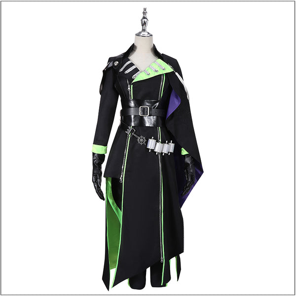 Twisted-Wonderland Malleus Draconia Long Black Windbreaker Cloak Costume