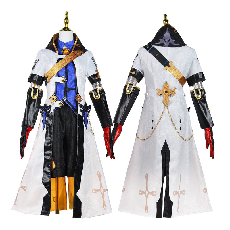 AwwwCos Game Genshin Impact Albedo Cosplay Costume Suit Jacket Trench Coat Pants Halloween Outfit Uniform