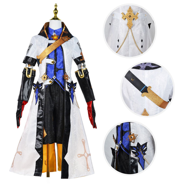 AwwwCos Game Genshin Impact Albedo Cosplay Costume Suit Jacket Trench Coat Pants Halloween Outfit Uniform