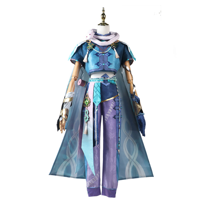 AwwwCos Game Genshin Impact Baizhu Cosplay Costume Suit Tops Pants Hallloween Outfit Uniform Clothes