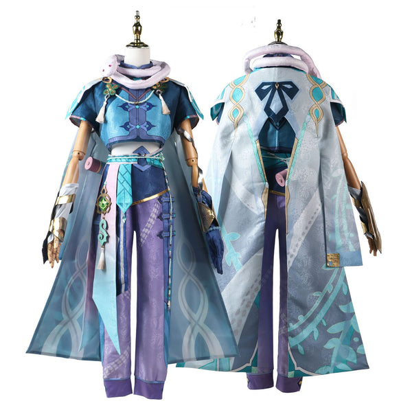 AwwwCos Game Genshin Impact Baizhu Cosplay Costume Suit Tops Pants Hallloween Outfit Uniform Clothes