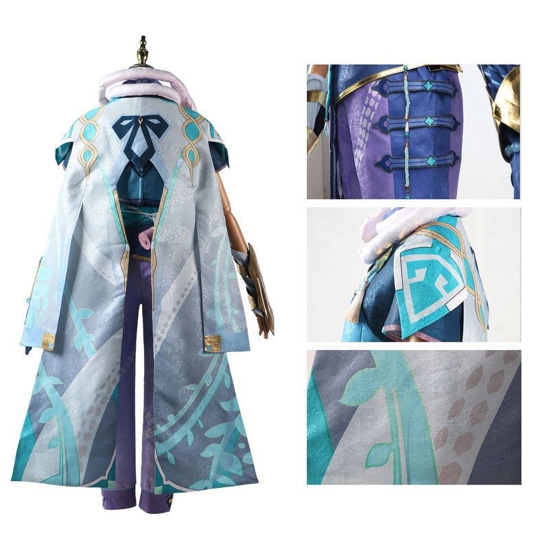 AwwwCos Game Genshin Impact Baizhu Cosplay Costume Suit Tops Pants Hallloween Outfit Uniform Clothes