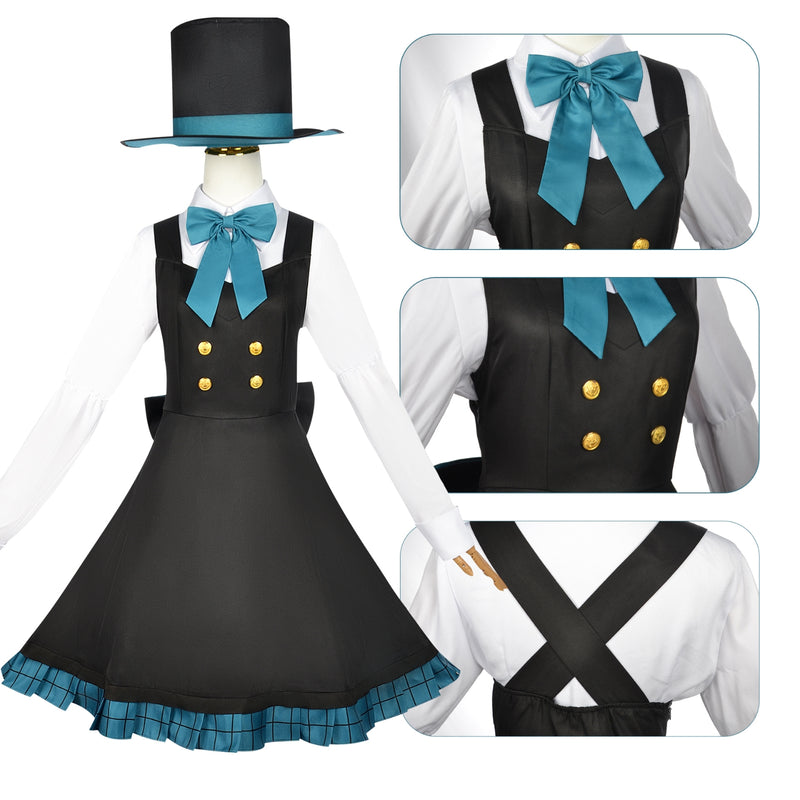 Genshin Impact Childhood Lyney Lynette Halloween Fontaine Twins Magician Outfit