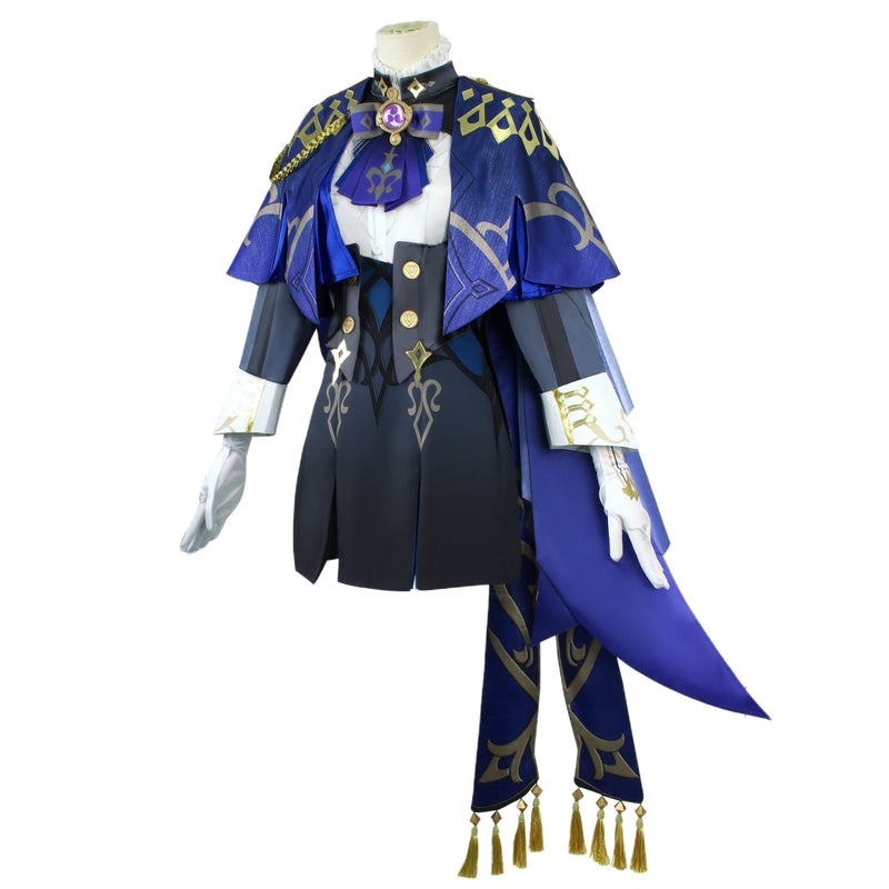 AwwwCos Genshin Impact Fontaine Clorinde Cosplay Costume Wig Champion Duelist Uniform Carnival Suit for Women