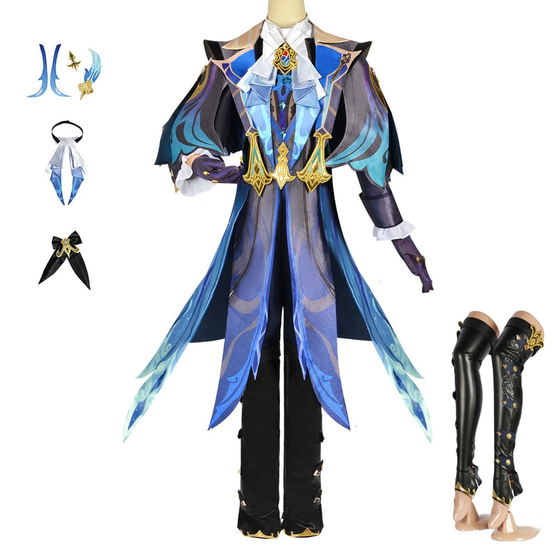 AwwwCos Genshin Impact Fontaine Neuvillette Cosplay Costume Judge Cosplay Uniform