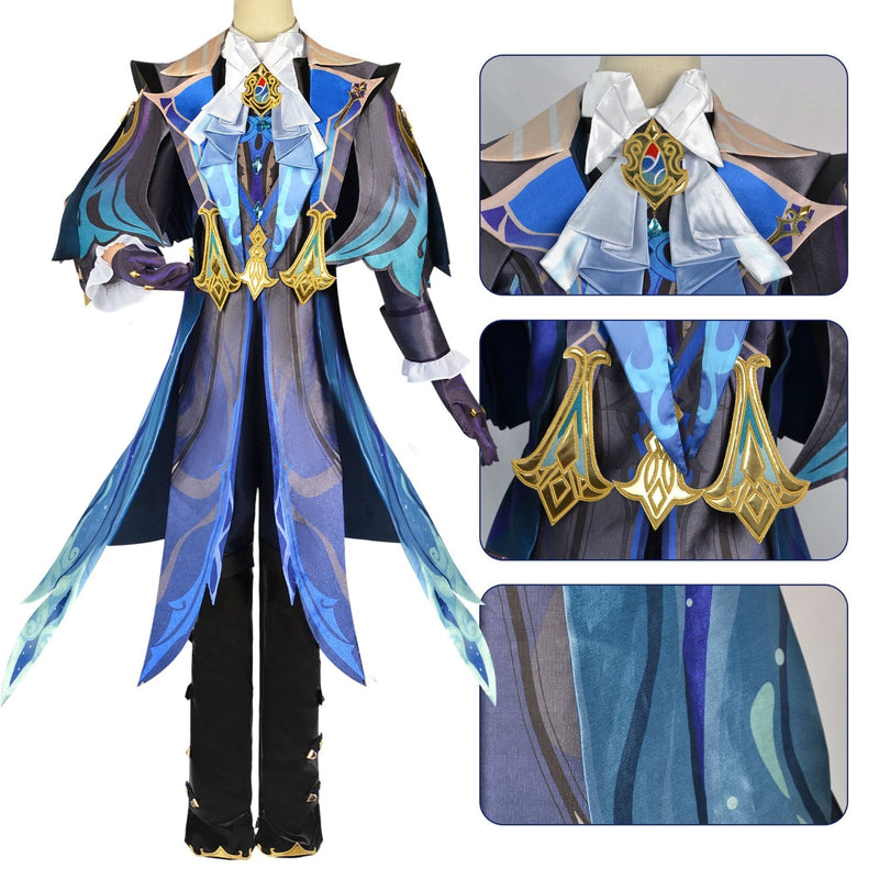 AwwwCos Genshin Impact Fontaine Neuvillette Cosplay Costume Judge Cosplay Uniform