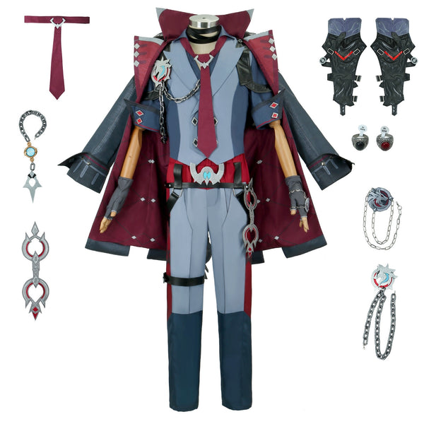 Genshin Impact Fontaine Wriothesley Cosplay Costume Warden Uniforms Carnival Outfit