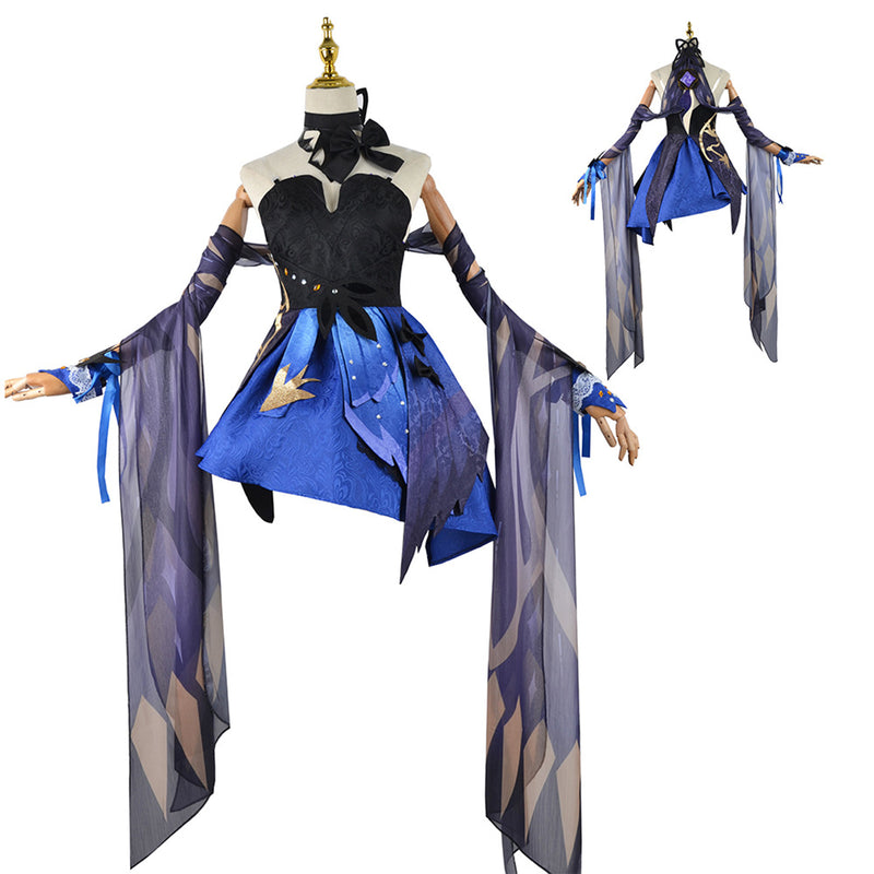 Genshin Impact Keqing Cosplay Costume Suit Ke Qing Genshin Dress Halloween Outfit