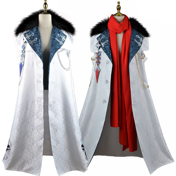 AwwwCos Genshin Impact Snezhnaya Harbingers Tartaglia Cosplay Costume Jacket Trench Coat Halloween Outfit Uniform Clothes for Men Women