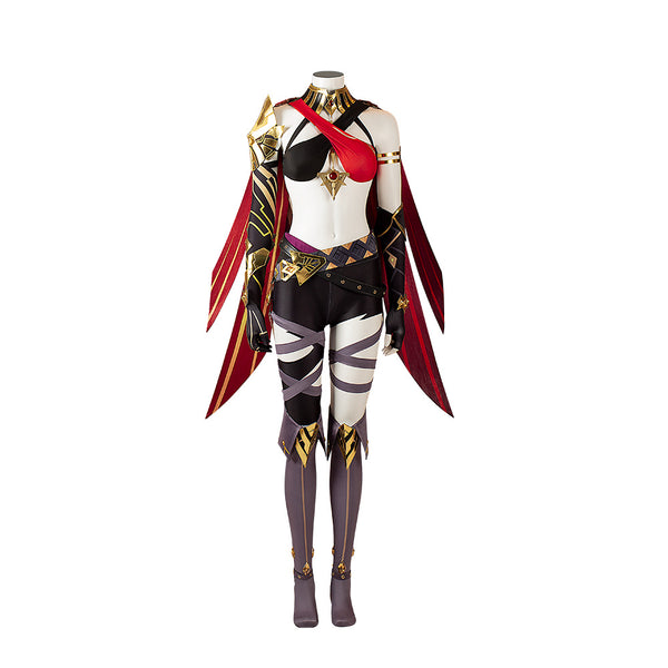 AwwwCos Genshin Impact Sumeru Dehya Cosplay Costume Women Girls Armour Outfit Suit Halloween Carnival Uniform