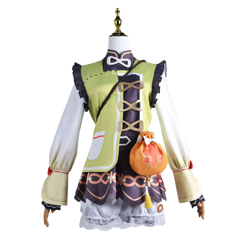 AwwwCos Genshin Impact Yaoyao Cosplay Costume Suit Dress Halloween Carnival Outfit Uniform Clothes for Women Girls