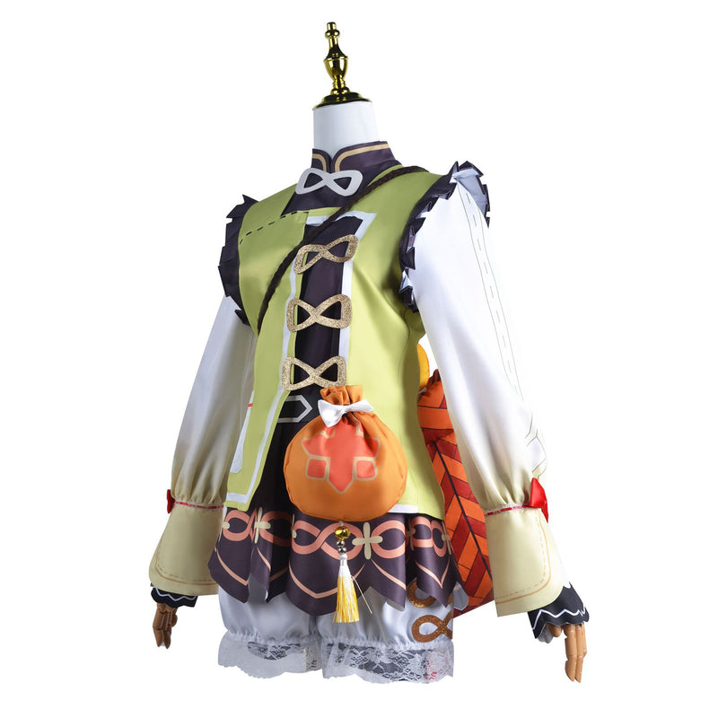 AwwwCos Genshin Impact Yaoyao Cosplay Costume Suit Dress Halloween Carnival Outfit Uniform Clothes for Women Girls