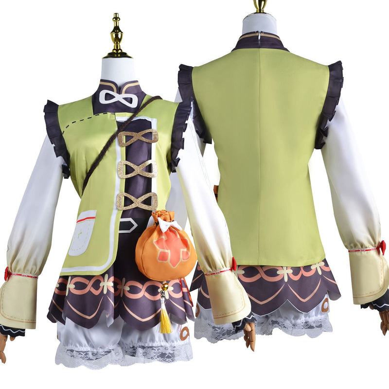 AwwwCos Genshin Impact Yaoyao Cosplay Costume Suit Dress Halloween Carnival Outfit Uniform Clothes for Women Girls