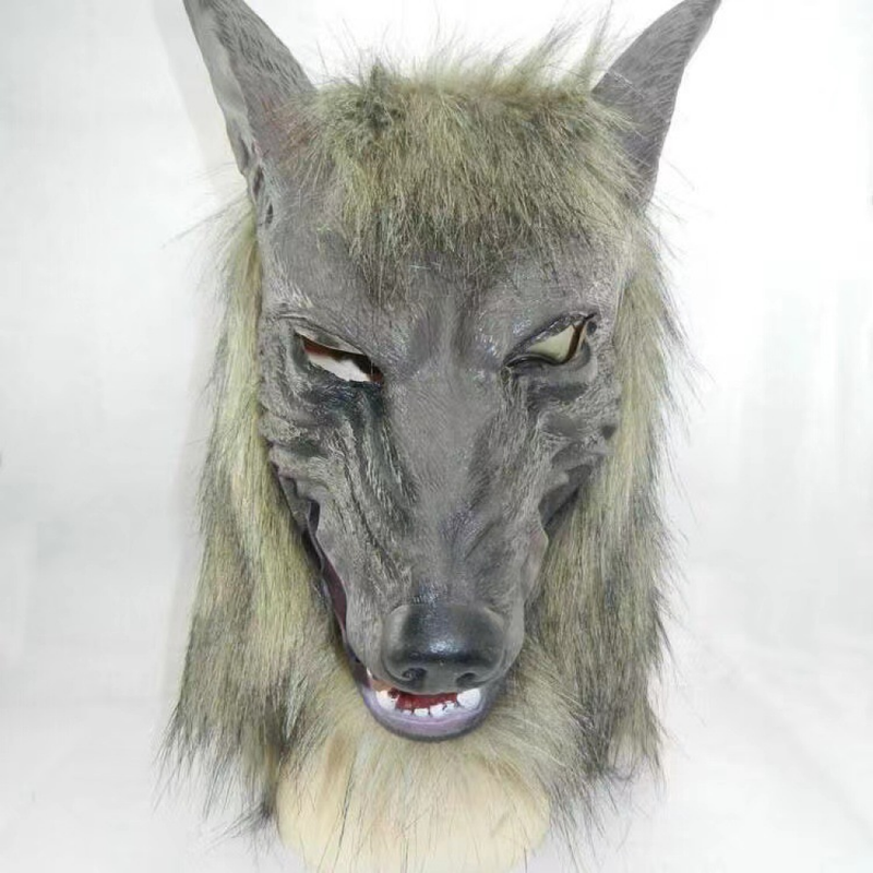 Halloween Werewolf Cosplay Costume Wolf Claws Gloves and Head Facepiece