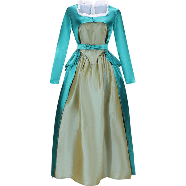 Hamilton Elizabeth Schuyler Green Colonial Dress Victorian Rococo Ball Gown