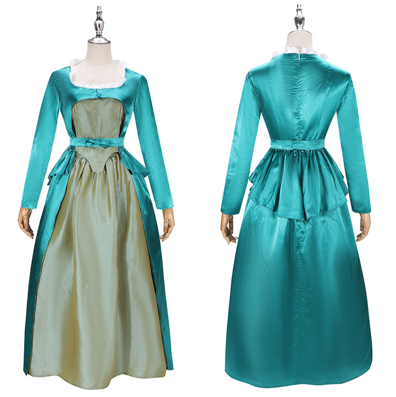 Hamilton Elizabeth Schuyler Green Colonial Dress Victorian Rococo Ball Gown