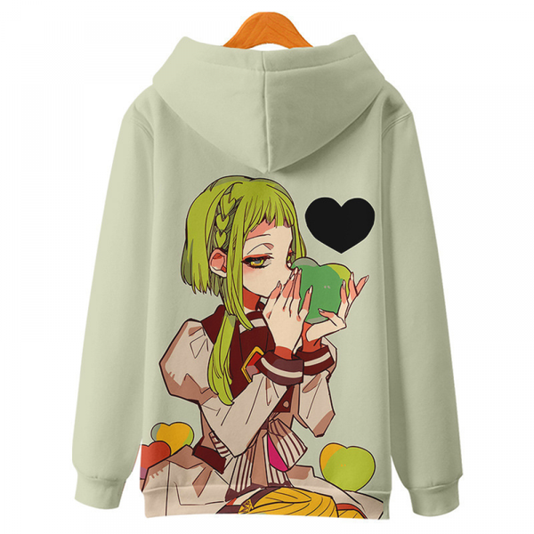 Hanako Kun Cosplay Costume Hoodie Printed Yugi Amane Hooded Fleece Coat