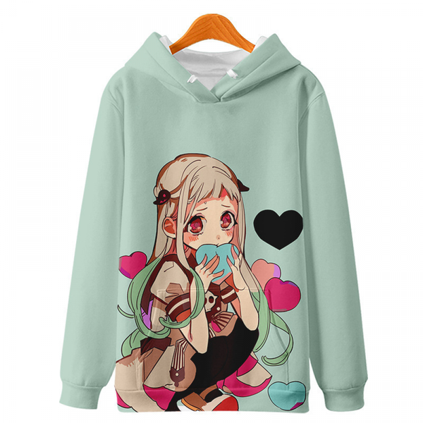 Hanako Kun Cosplay Costume Hoodie Printed Yugi Amane Hooded Fleece Sweater