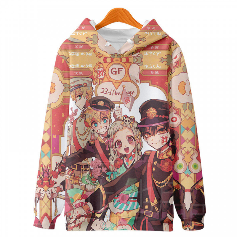 Hanako Kun Cosplay Costume Hoodie Printed Yugi Amane Hooded Fleece Sweater