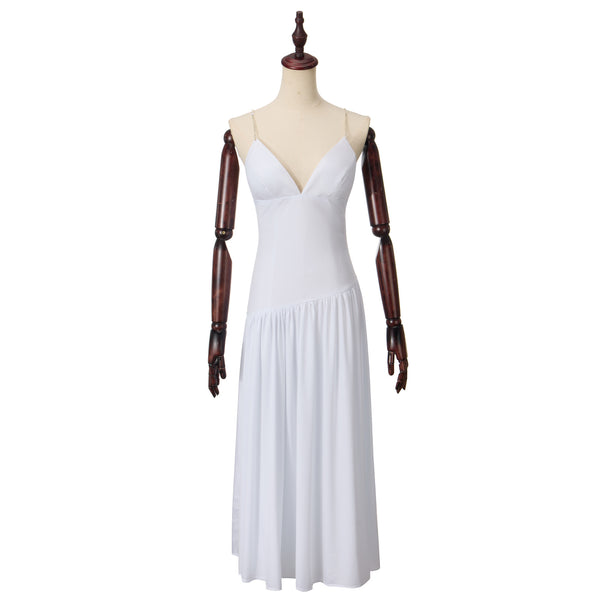 Harley Quinn Sweetheart White A Line Backless Dress Cosplay Costume