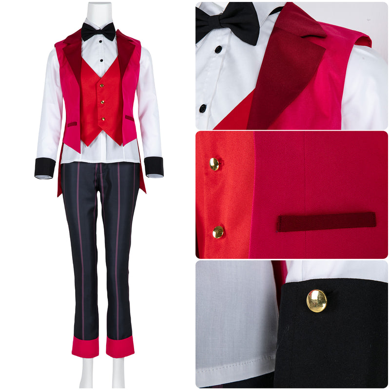 AwwwCos Hazbin Hotel Elizabeth Cosplay Costume Suit Shirt Waistcoat Pants Halloween Outfit Uniform