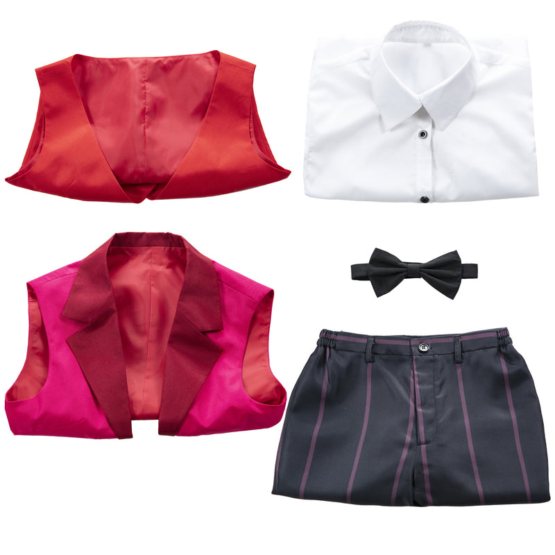 AwwwCos Hazbin Hotel Elizabeth Cosplay Costume Suit Shirt Waistcoat Pants Halloween Outfit Uniform