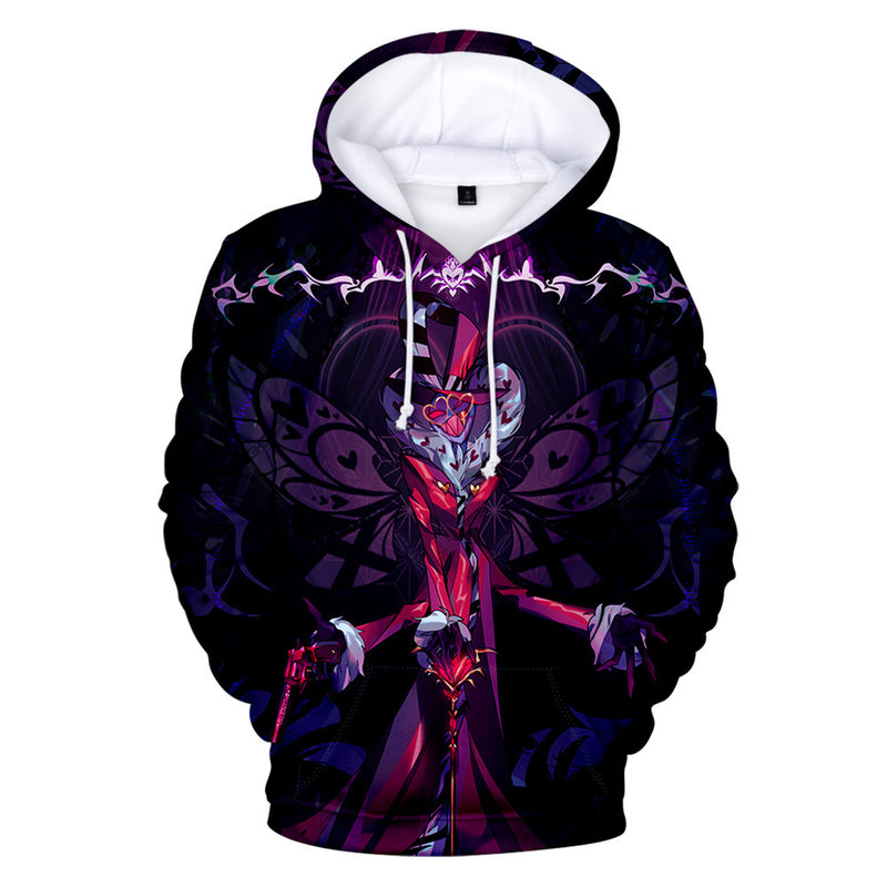 Anime Hazbin Hotel Cosplay Hooded Hoodies Sweatshirt Casual Coat Streetwear Pullover Tops for Men Women