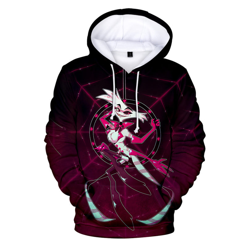 Anime Hazbin Hotel Cosplay Hooded Hoodies Sweatshirt Casual Coat Streetwear Pullover Tops for Men Women