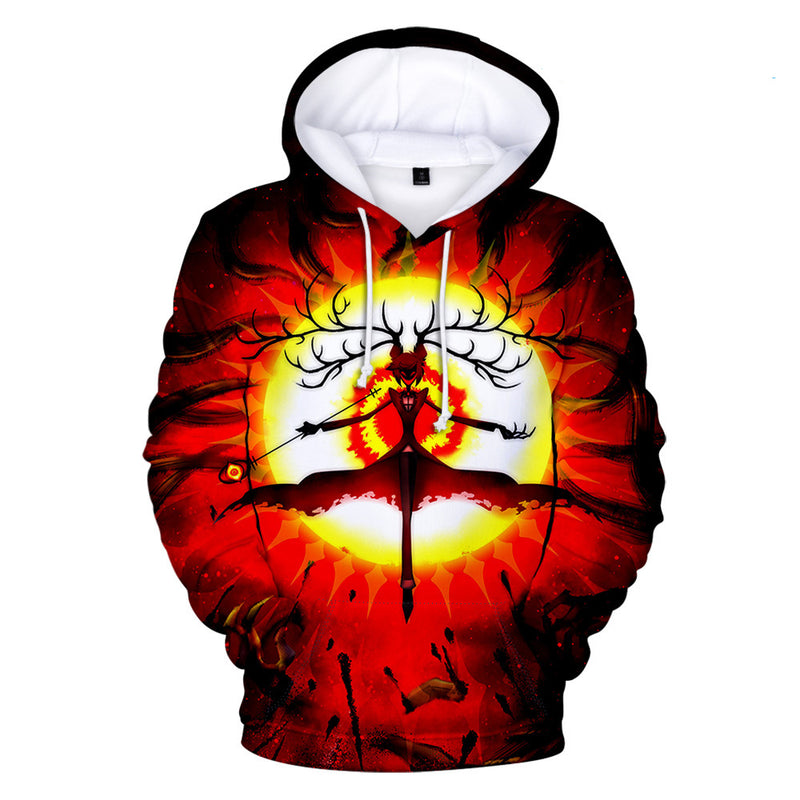 Anime Hazbin Hotel Hoodies 3D Prints Hooded Sweatshirt Long Sleeve Casual Streetwear Pullover Clothes