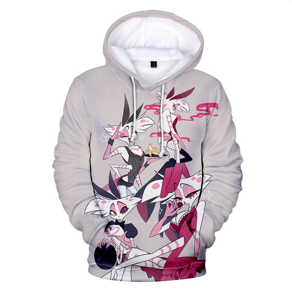 Anime Hazbin Hotel Hoodies 3D Prints Hooded Sweatshirt Casual Coat Streetwear Pullover Tops