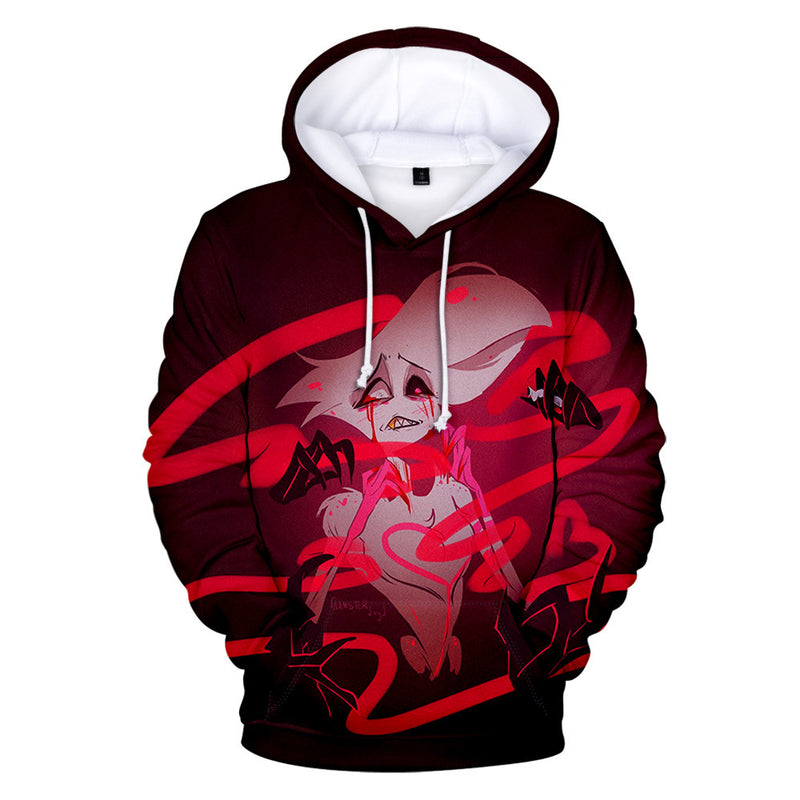 Anime Hazbin Hotel Hoodies 3D Prints Hooded Sweatshirt Casual Coat Streetwear Pullover Tops