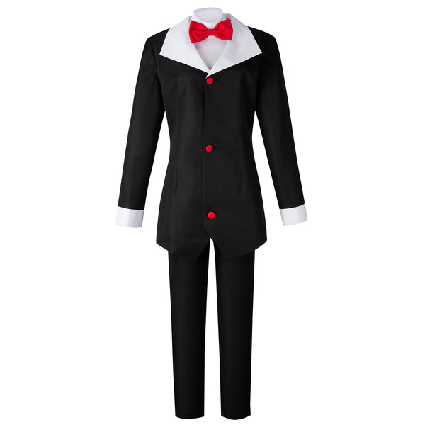 AwwwCos Hazbin Hotel Husk Cosplay Costume Suit Shirt Coat Jacket Pants Halloween Outfit Uniform Bow for Women Men