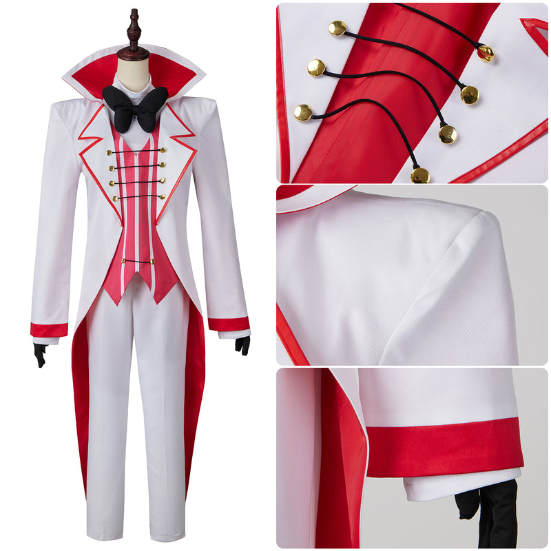 AwwwCos Hazbin Hotel Lucifer Morning Star Cosplay Costume Suit Jacket Coat Cloak Waistcoat Shirt Pants