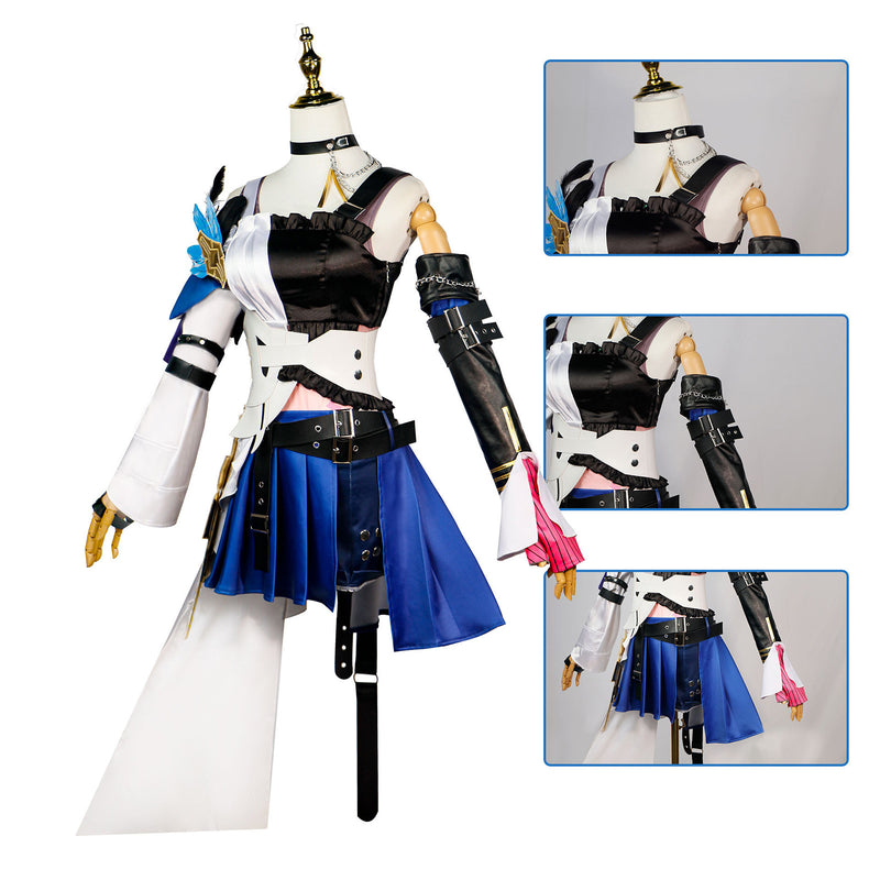 AwwwCos Honkai Star Rail Cosplay Serval Costume Dress Halloween Outfit Carnival Uniform Clothes Wig for Women