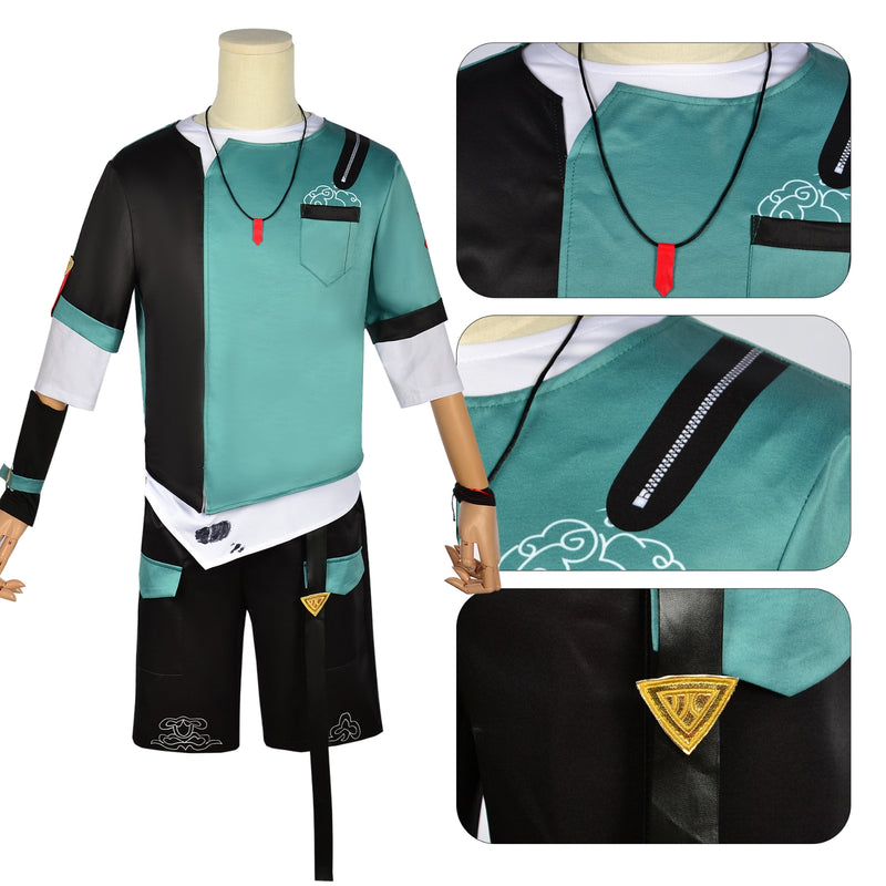 AwwwCos Honkai Star Rail Dan Heng Dress Cosplay Costume Shirt Shorts Suit Halloween Outfit Uniform Men Women