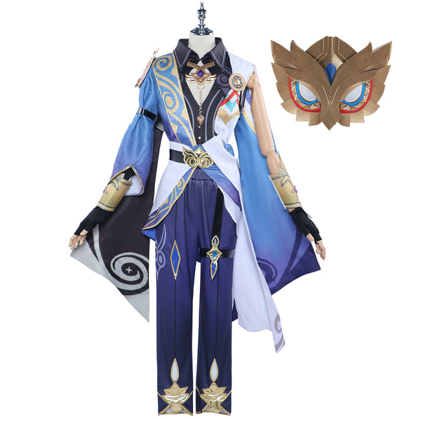 AwwwCos Honkai Star Rail Dr Veritas Ratio Cosplay Costume Intelligentsia Guild Halloween Party Outfit Uniform with Mask Headwear