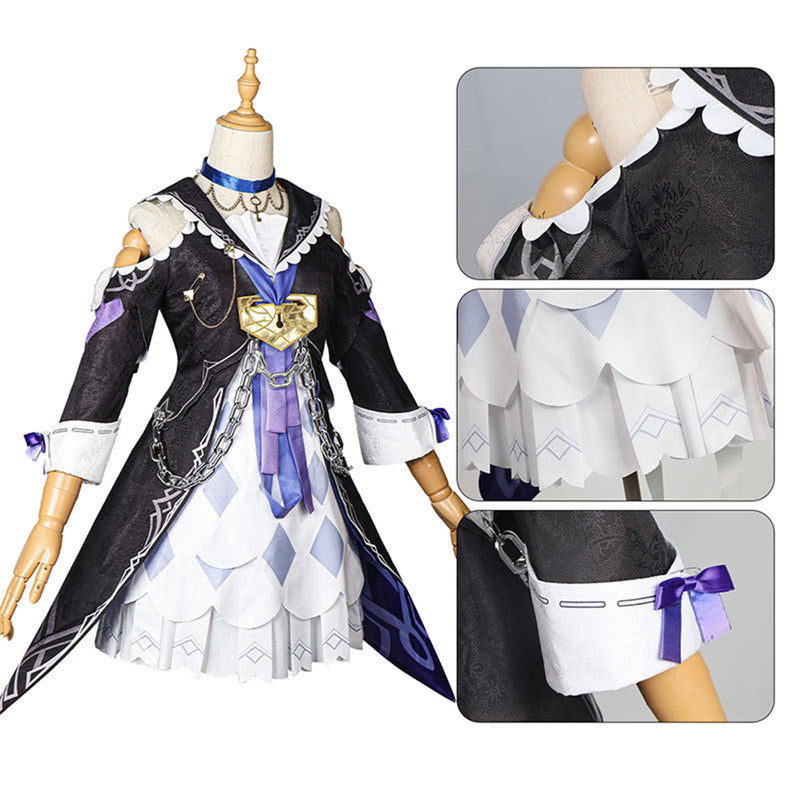 AwwwCos Honkai Star Rail Herta Cosplay Costume Suit Women Lolita Dress Halloween Uniform Outfit Clothes Wig