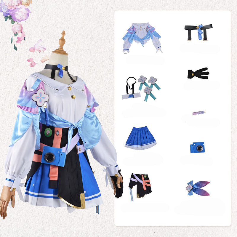 AwwwCos Honkai Star Rail March 7th Cosplay Costume Suit Dress Shirt Skirt Clothes Halloween Outfit Uniform for Women