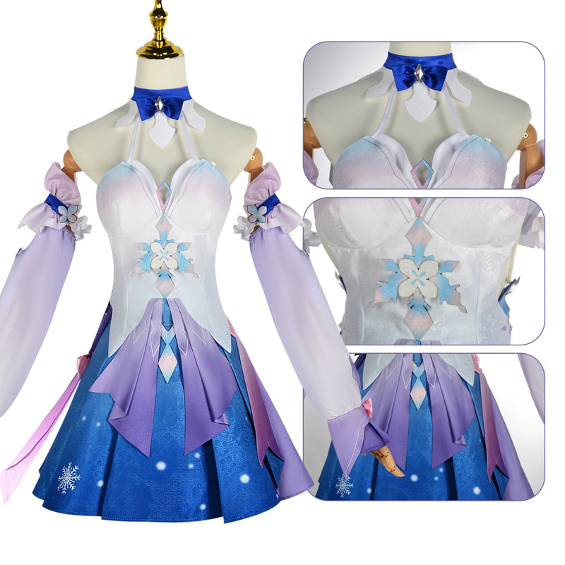 AwwwCos Honkai Star Rail March 7th Dress Cosplay Costume Women Girls Dress Halloween Outfit Uniform