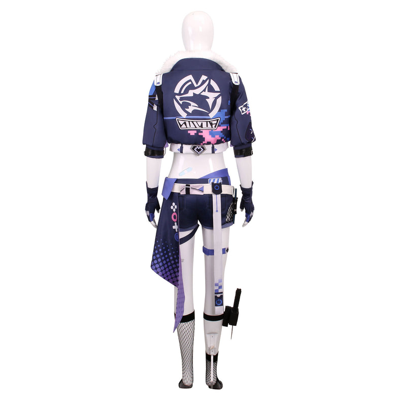 AwwwCos Honkai Star Rail Silver Wolf Cosplay Costume Suit Jacket Coat Shorts Halloween Outfit for Women