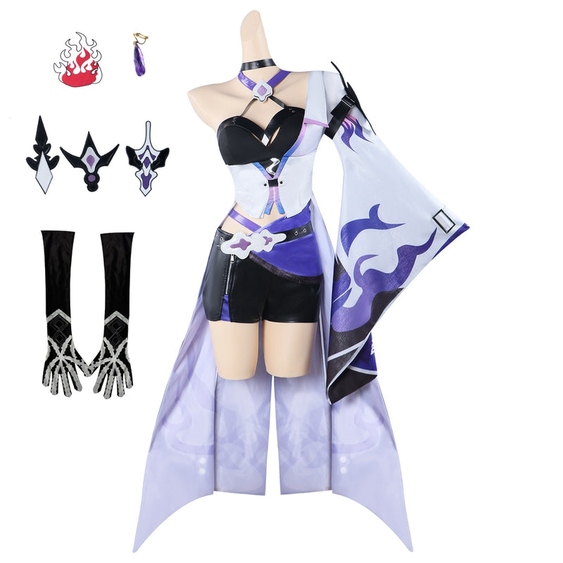 AwwwCos Honkai Star Rail Yomi Cosplay Costume Dress Uniform Halloween Carnival Party Role Play Outfit Women