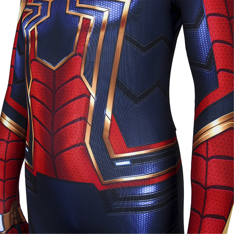 Kid Avengers Endgame Iron Spiderman Peter·Parker Headgear Jumpsuit