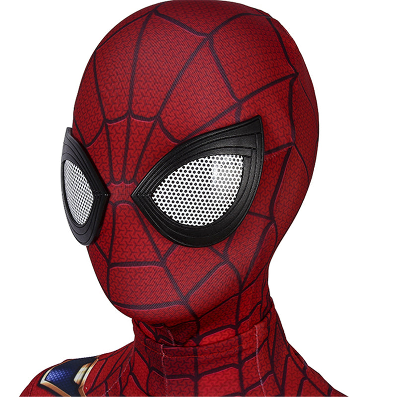 Kid Avengers Endgame Iron Spiderman Peter·Parker Headgear Jumpsuit