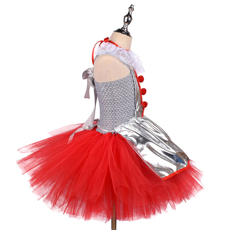 Kid Girl Clown Cosplay Costumes Party Stage Dress Ball Gown