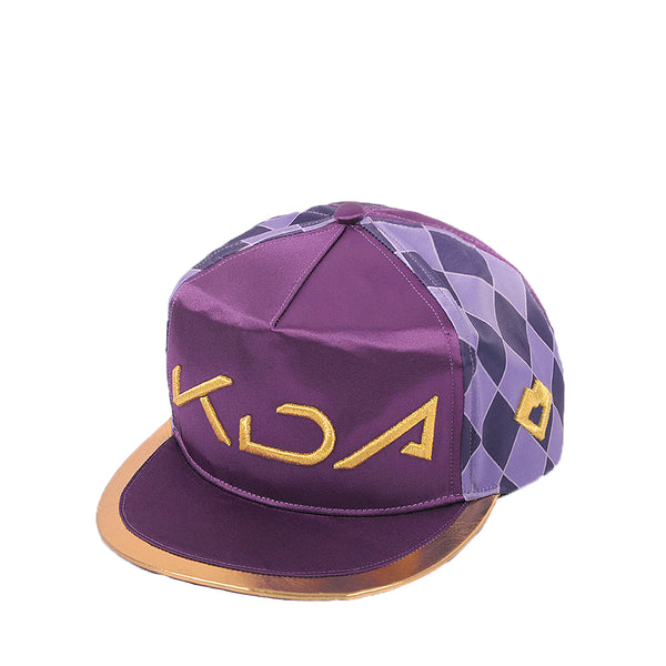 AwwwCos LOL KDA Cosplay Akali Girl Boy Purple Hat K/DA Group Accessories Christmas Hip Hop Hats Cap Embroidery Baseball Caps for Cosplay Costumes