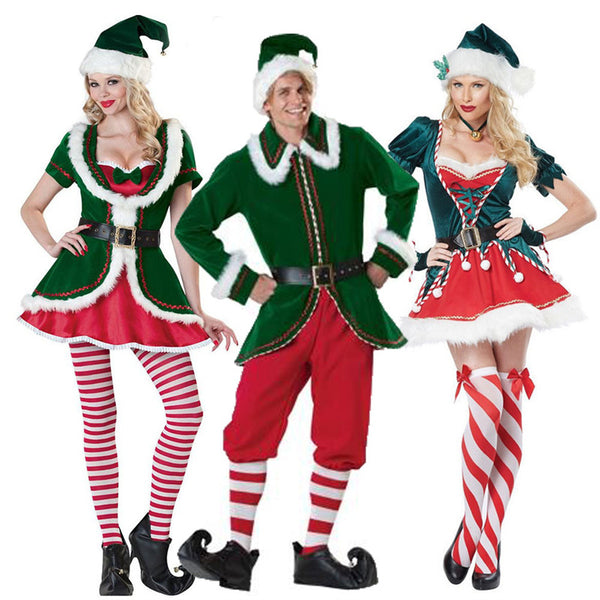 Lady Velvet Xmas Elf Dress Christmas Santa Claus Cosplay Costume